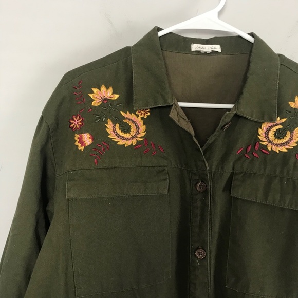 Skylar & Jade appliqué oversized utility jacket - Picture 2 of 11